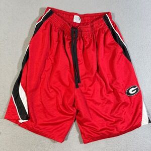 Vintage Stadium Athletics Georgia Bulldogs NCAA Mesh Shorts Red Black Size XL